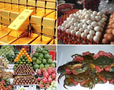 Tiêu dùng trong tuần: Giá vàng, trái cây và thực phẩm đồng loạt tăng mạnh