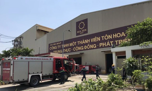 Hoa Sen Group (HSG) lên tiếng về vụ cháy nhà máy tại KCN Sóng Thần II