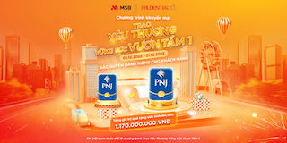 Prudential Việt Nam cùng MSB triển khai chương trình khuyến mại hấp dẫn “Trao Yêu Thương – Vững Sức Vươn Tầm”